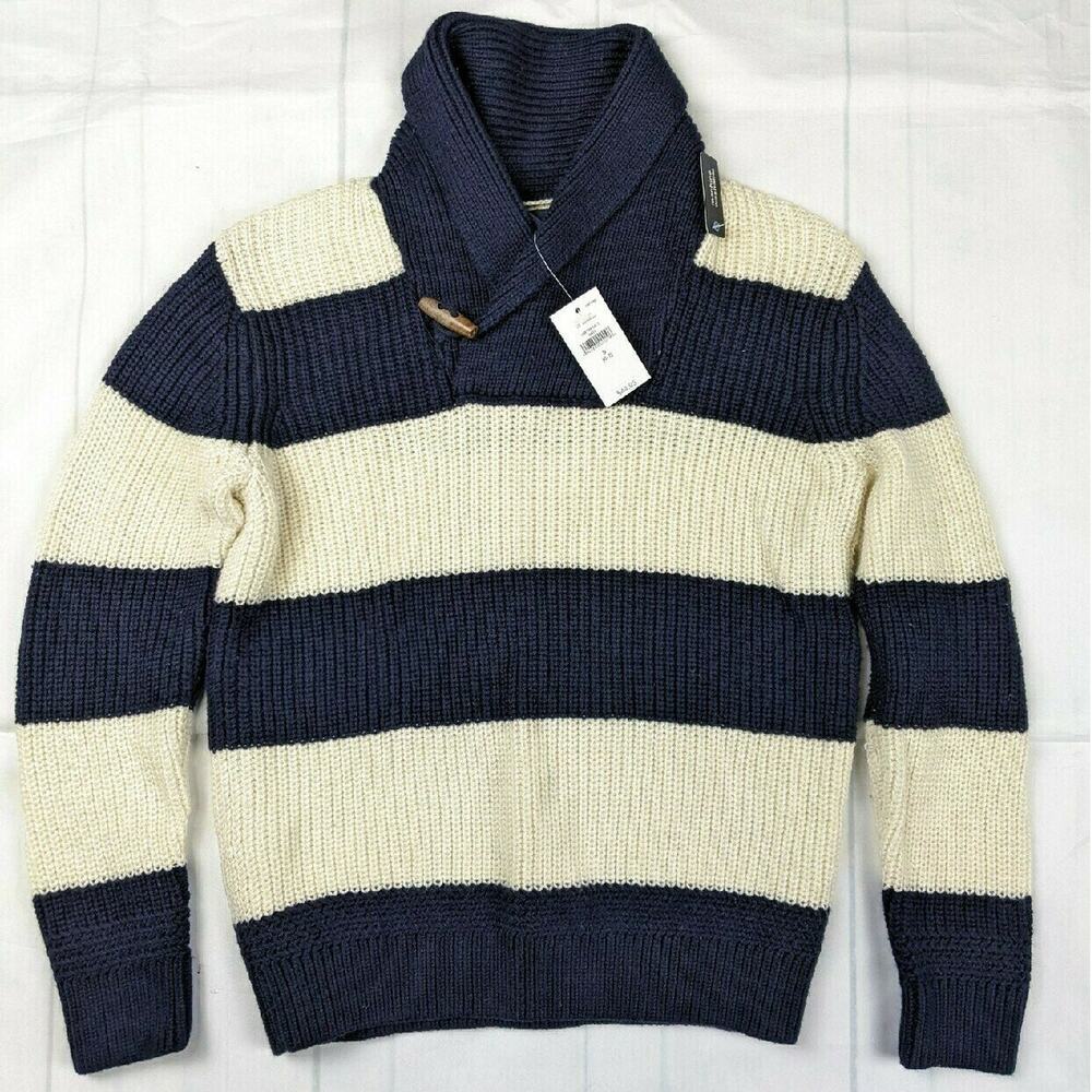Gap Navy & Cream Stripe Sweater Youth Small 6-7